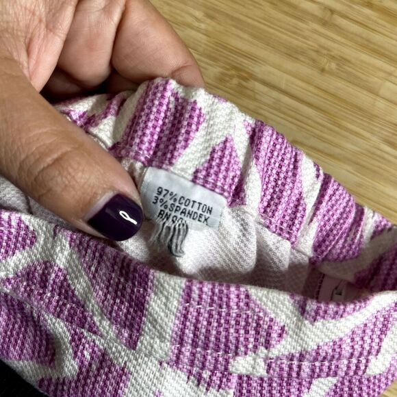 Bob Mackie Crop Pants Large Side Zip Elastic Wearable Art Geometric Trouser - Picture 8 of 9